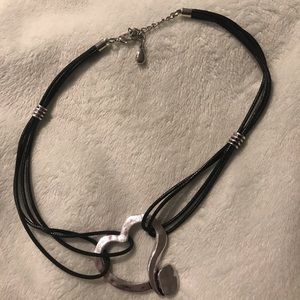 Unique leather necklace ⚫️⚪️